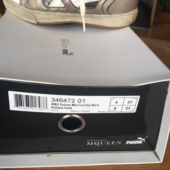 Alexander McQueen Puma Vulcan cut-out antique gold - Picture 5 of 5